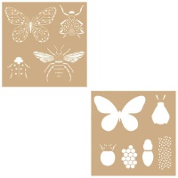 Pochoirs d'insectes de 20 x 20 cm - Artemio - 2 unités