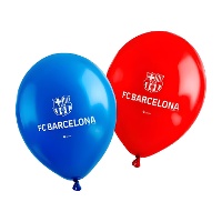 Lot de 6 ballons en latex FC Barcelona - 30 cm