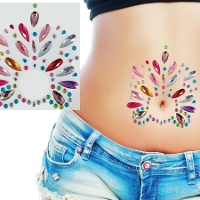 Bijoux adhésifs multicolores pour nombril