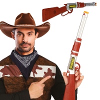 Carabine de cowboy argentée de 60 cm