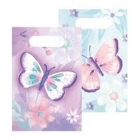 Sachets en papier avec papillons - 8 unités