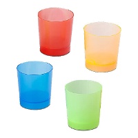 Gobelets en plastique coloré de 33 ml - 10 unités