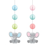 Pendentifs décoratifs Elephant Baby - 3 unités