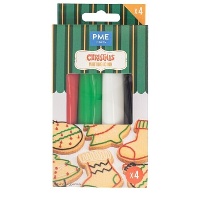 Set de 4 stylos de glaçage décoratif aux couleurs de Noël - 80 g - PME