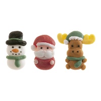 Figurines de sucre de Noël assorties de 3,5 cm - Dekora - 48 unités