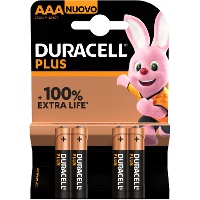 Pack de 4 piles alcalines Duracell - format AAA