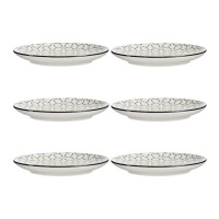 Assiette grecque noire de 24 cm - Vessia - 6 unités