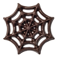 Figurines en chocolat noir de toile d'araignée Halloween - 110 unités