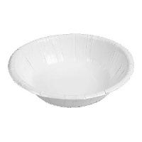 Bols de 17 cm ronds en carton blanc - 25 unités