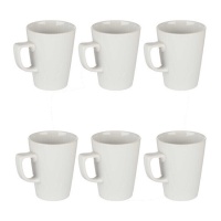 Tasse de 350 ml pour petit-déjeuner en porcelaine - 6 unités