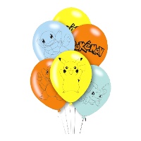 Ballons en latex Pokémon de 27,5 cm - 6 unités