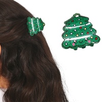 Pince à cheveux en forme d'arbre de Noël de 4,5 cm - 1 unité