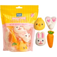 Guimauves en forme de lapin, de poussin et de carotte - 12 unités