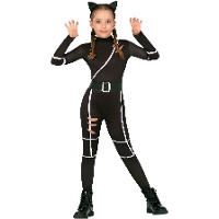 Costume de chat noir sinistre pour fille