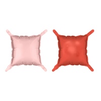Ballon pour panneau décoratif de 35 x 35 cm rouge et rose - 4 unités
