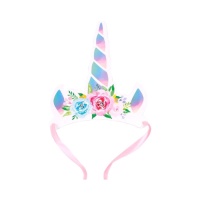 Diadèmes pour enfants de licorne iridescente - 4 unités