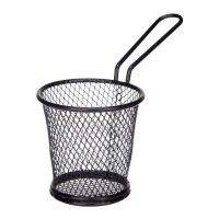 Récipient en grille pour apéritifs noir de 15 x 11,5 x 8 cm