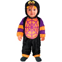 Costume d'araignée noire et orange pour bébé