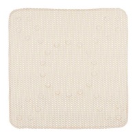 Tapis de douche antidérapant de 53 x 52,5 cm en caoutchouc beige