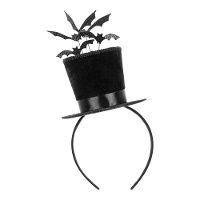 Mini-chapeau avec chauves-souris