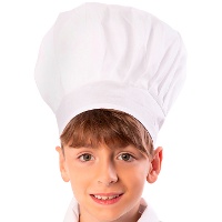 Toque de cuisinier blanc pour enfants