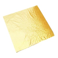 Feuille d'or comestible 24 carats 8 x 8 cm - Sugarflair - 1 feuille