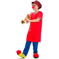 Déguisement de clown classique pour enfant avec casquette