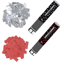 Canon à confettis en papier en bandes de 40 cm