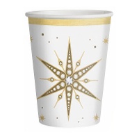 Gobelets de 270 ml de Étoile Blanche - 6 unités