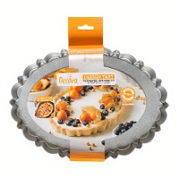 Moule ovale 29 x 20 x 3 cm avec fond amovible - Decora