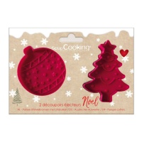 Découpeurs de formes de Noël avec éjecteur - Scrapcooking - 2 unités