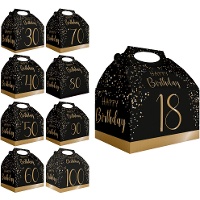 Boîte en carton Elegant Gold de chiffres - 12 unités
