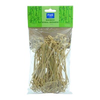 Brochettes de 12 cm en Bambou avec anse boucle - 100 unités