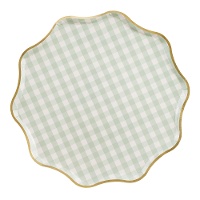 Assiettes carrées vintage 23 cm - 6 pcs.