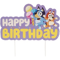 Topper pour gâteau « Happy Birthday » Bluey - Dekora