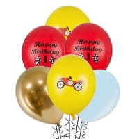 Ballons en latex de Vintage Race Cars de 30 cm - PartyDeco - 6 unités