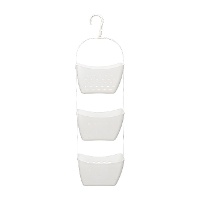 Étagère de douche à crochet 22 x 17 x 13 cm - lot de 3