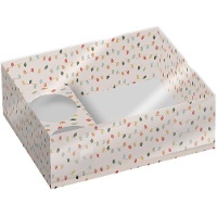Boîte de 26 x 20 x 9 cm pour cupcakes et sucreries de lumières de Noël - 2 unités