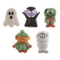 Figurines de sucre assorties d'Halloween de 3,5 cm - Dekora - 50 unités