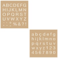 Gabarits Stencil de l'alphabet majuscules et minuscules de 20 x 20 cm - Artemio - 2 unités
