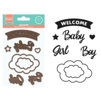 Matrices de Welcome Baby - Happy Cut Artemio - 8 pièces