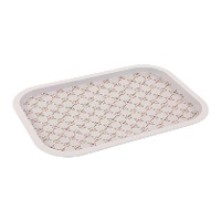 Plateau de 40 x 28,5 cm à motifs géométriques floraux