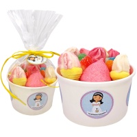 Pot de Communion pour fille avec guimauves et bonbons de 145 gr