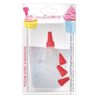 Manche réutilisable avec douilles en plastique - Scrapcooking - 5 unités