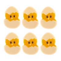 Petit poussin de Pâques en chocolat blanc de 2,8 x 3,7 cm - 90 unités