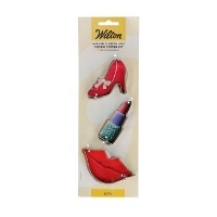 Découpoirs chaussure, rouge à lèvres et lèvres - Wilton - 3 pièces