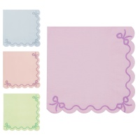 Serviettes à volants de 16,5 x 16,5 cm - 12 unités