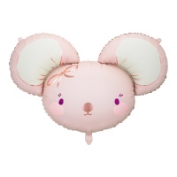 Ballon Souris Rose de 96 x 64 cm - PartyDeco