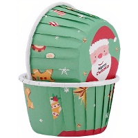 Capsules pour cupcakes de 5 cm de décorations de Noël - 50 unités