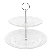 Support pour cupcakes en verre - 2 niveaux